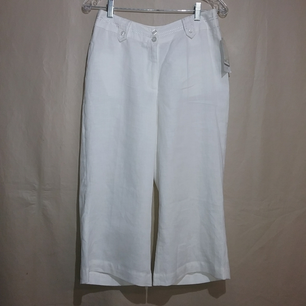 J.M.P women's linen Capri pants size M